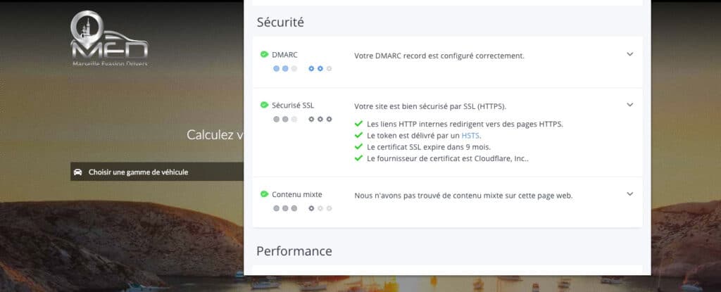 Exemple d'un audit SEO avec Woorank