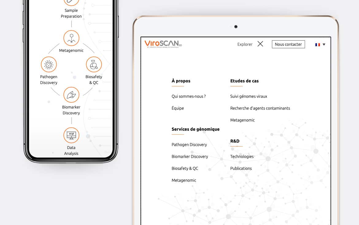 ViroScan3D, refonte site responsive