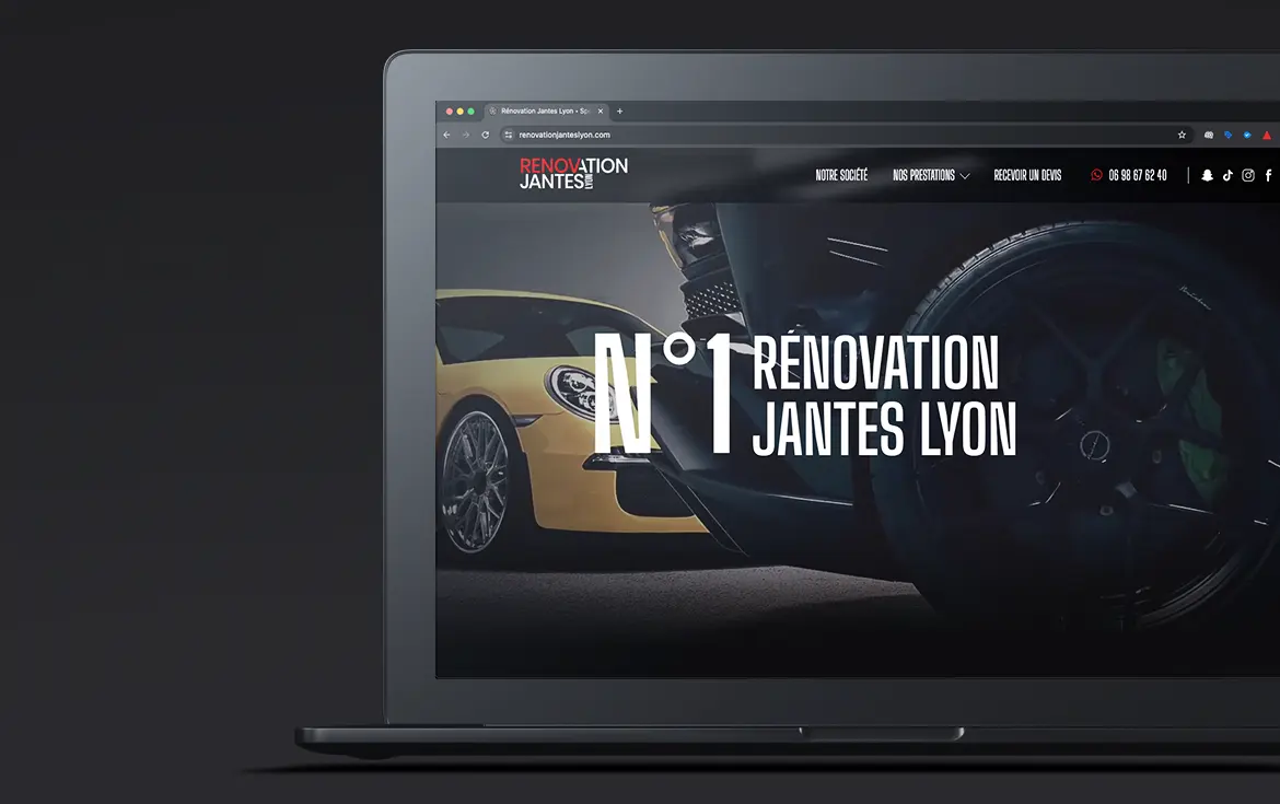 Page d'accueil du site Rénovation Jantes Lyon